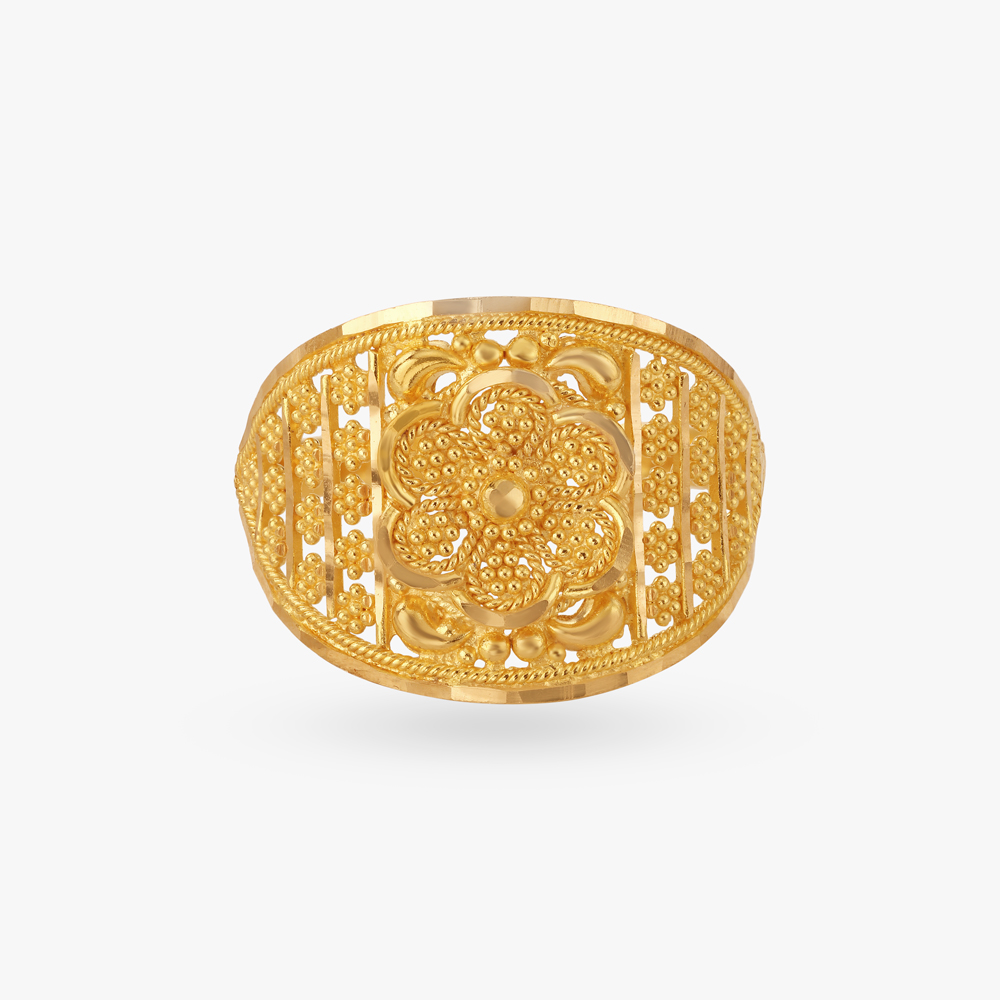Floral Gold Finger Ring
Floral Gold Finger Ring