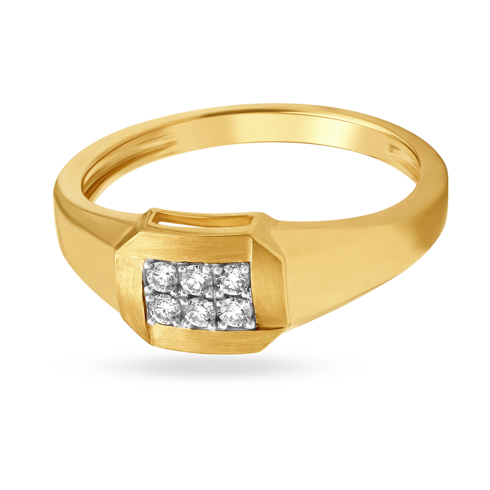 Stately Gold and Diamond Finger Ring for Men
Stately Gold and Diamond Finger Ring for Men