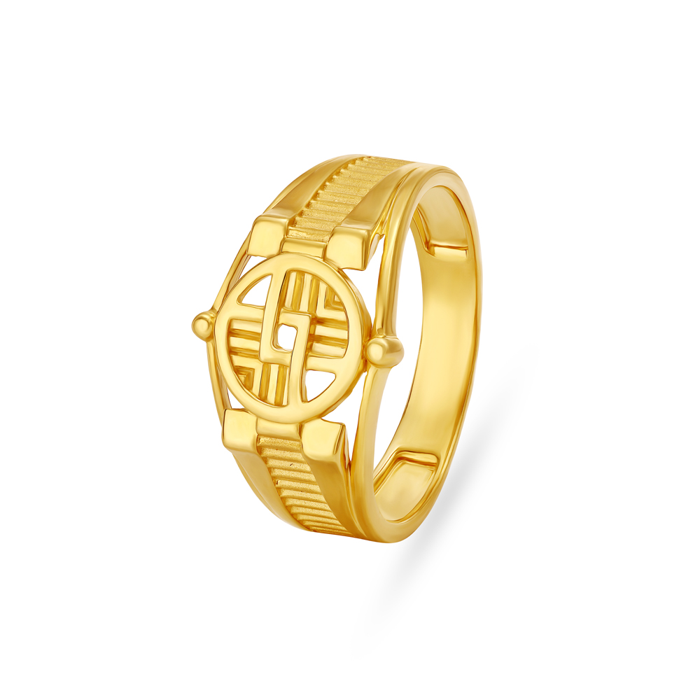 Circular Motif Gold Finger Ring For Men
Circular Motif Gold Finger Ring For Men