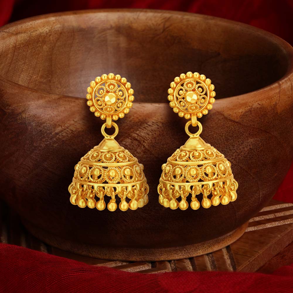 Traditional Jali Work Majestic Gold Drop Jhumka Earrings
Traditional Jali Work Majestic Gold Drop Jhumka Earrings