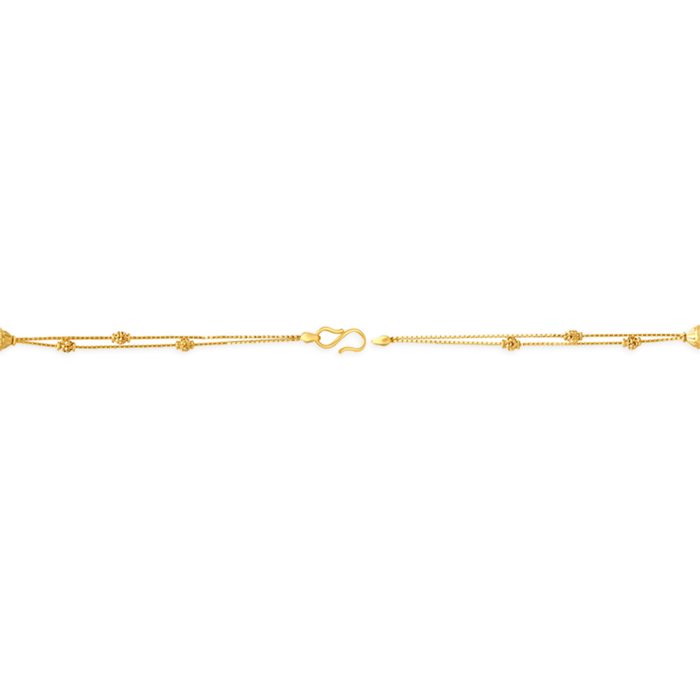 Delicate Yellow Gold Carved Bead Bracelet
Delicate Yellow Gold Carved Bead Bracelet