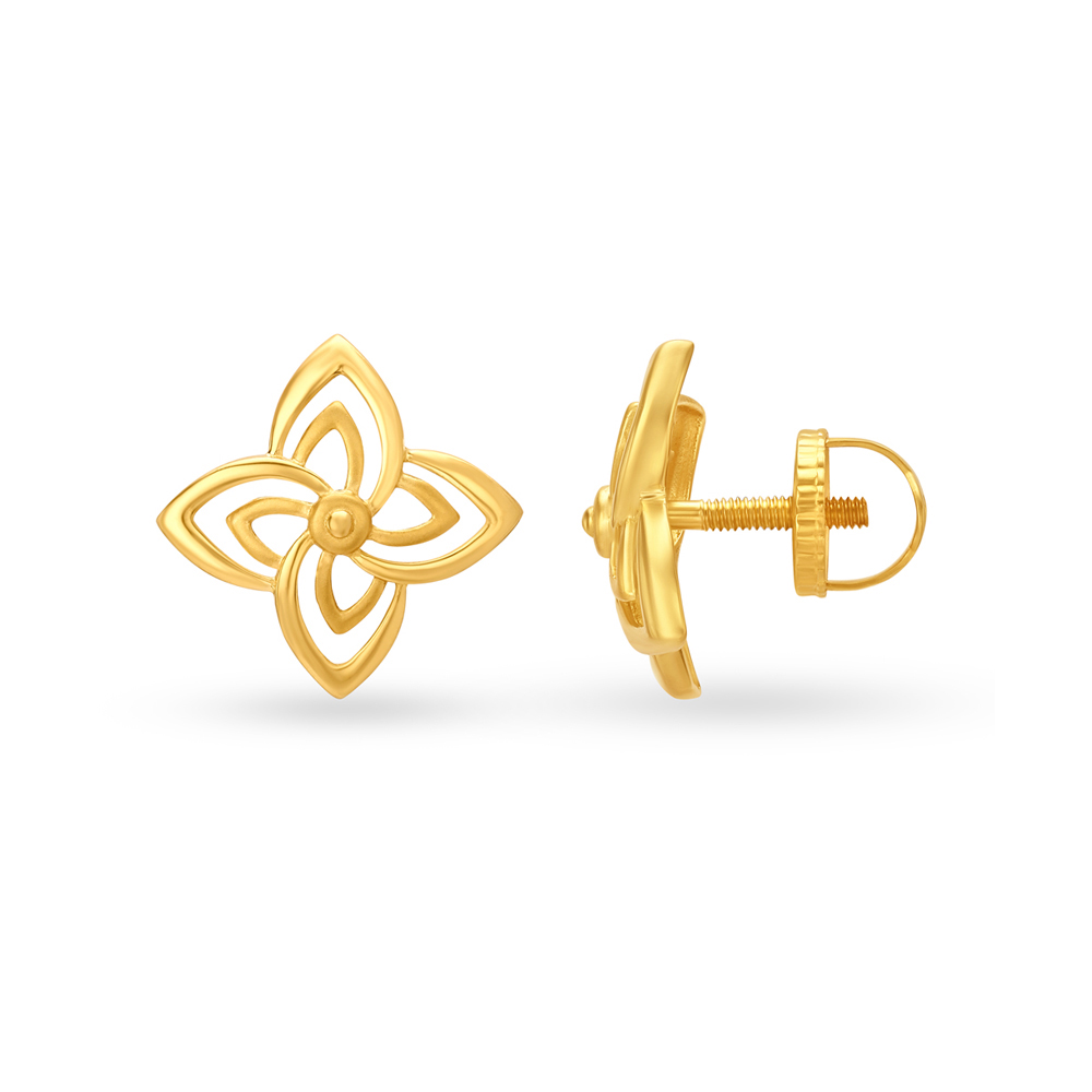 Dainty Yellow Gold Floral Stud Earrings
Dainty Yellow Gold Floral Stud Earrings