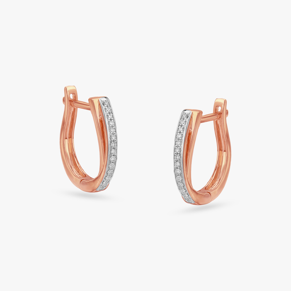 Sleek Spiral Diamond Hoop Earrings
Sleek Spiral Diamond Hoop Earrings