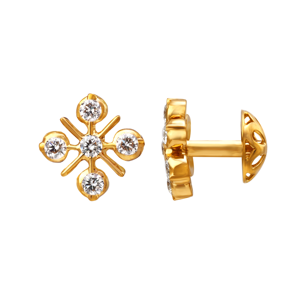 Enigmatic 22 Karat Yellow Gold And Diamond Square Studs
Enigmatic 22 Karat Yellow Gold And Diamond Square Studs