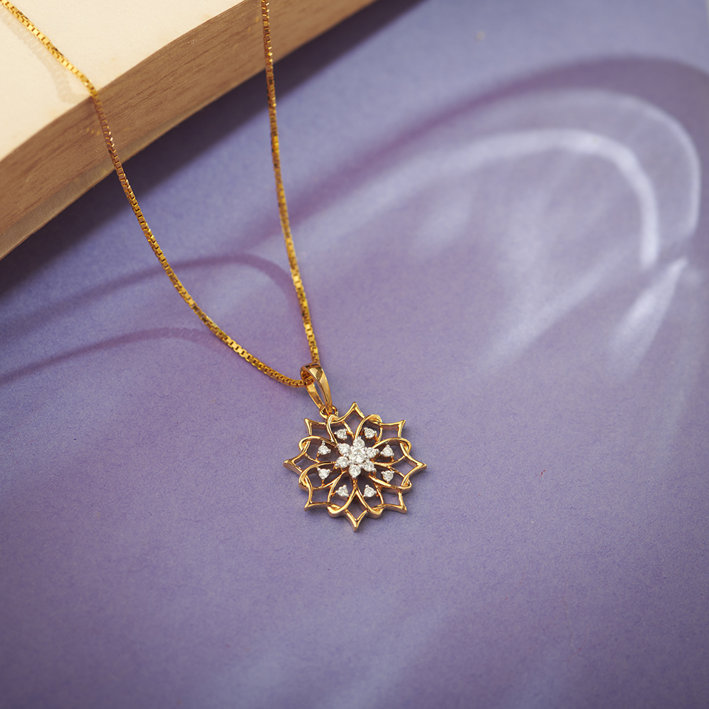 Entrancing 18 Karat Yellow Gold And Diamond Floral Pendant
Entrancing 18 Karat Yellow Gold And Diamond Floral Pendant