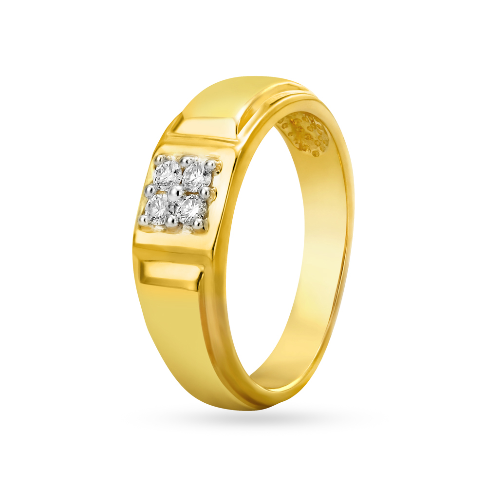 Geometric 18 Karat Yellow Gold And Diamond Finger Ring
Geometric 18 Karat Yellow Gold And Diamond Finger Ring