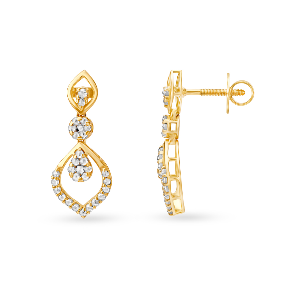Elegant Drop Earrings with Un-cut Diamonds
Elegant Drop Earrings with Un-cut Diamonds