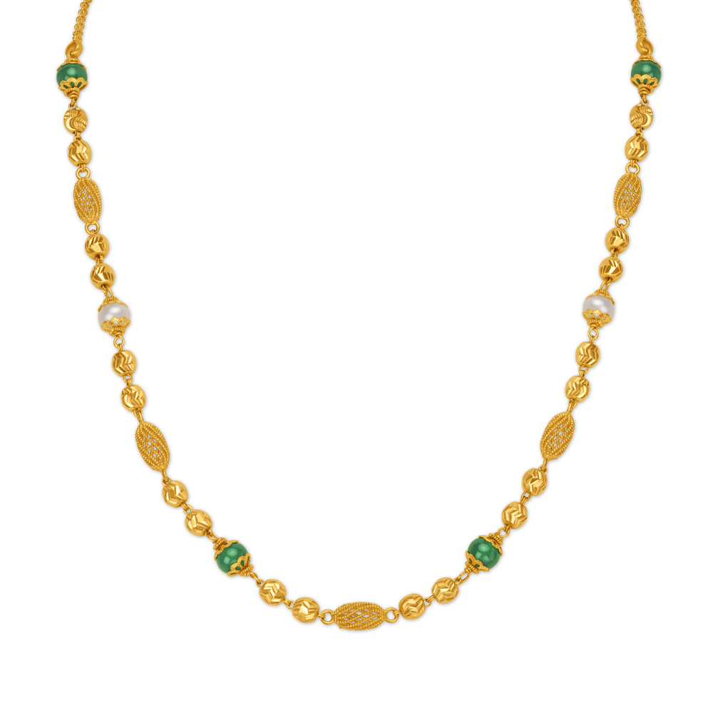 Flawless Coloured Bead Gold Chain
Flawless Coloured Bead Gold Chain