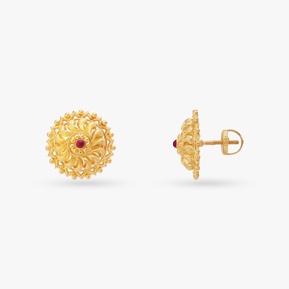 Intricate Gold Stud Earrings
Intricate Gold Stud Earrings