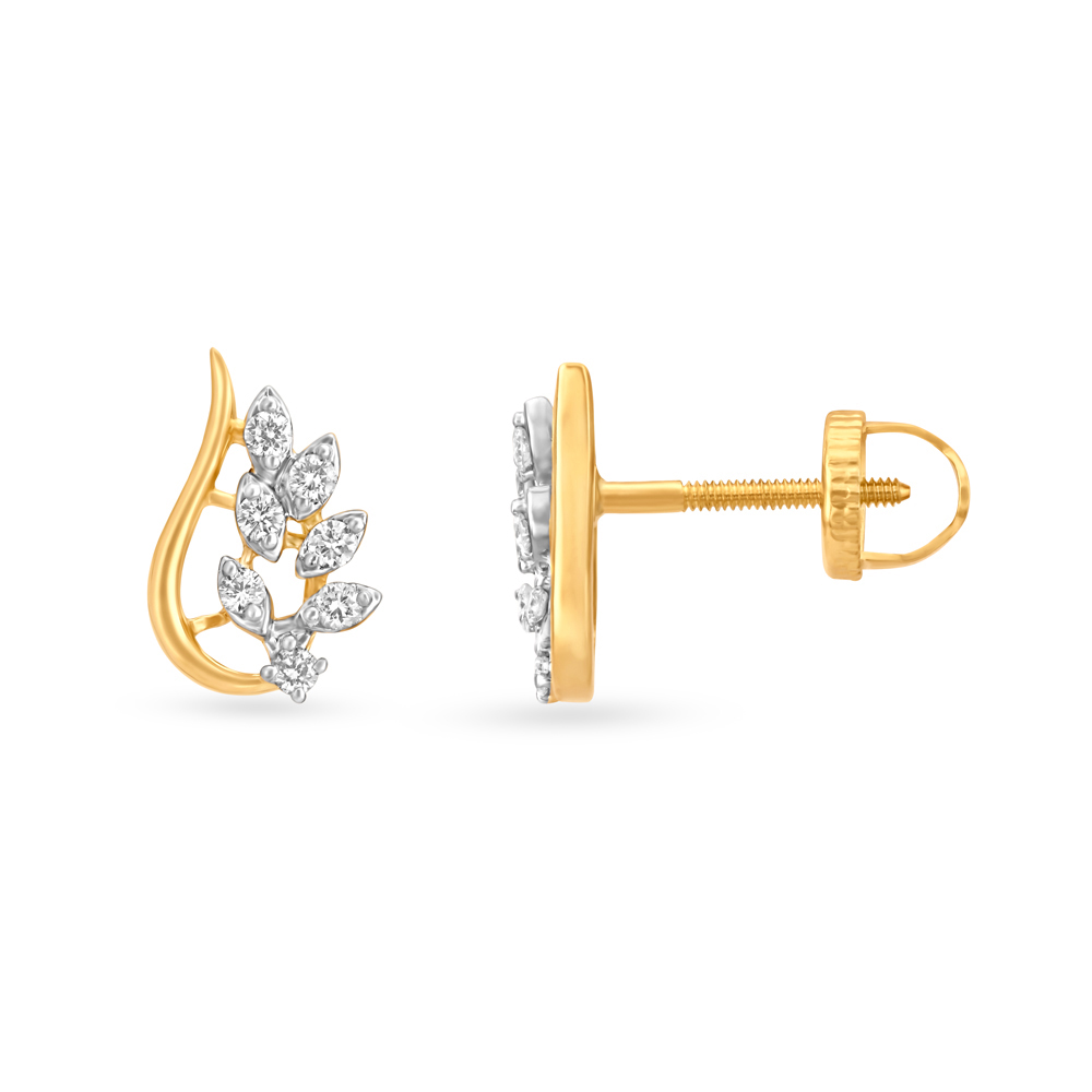 Gentle Leaves Gold and Diamond Stud Earrings
Gentle Leaves Gold and Diamond Stud Earrings