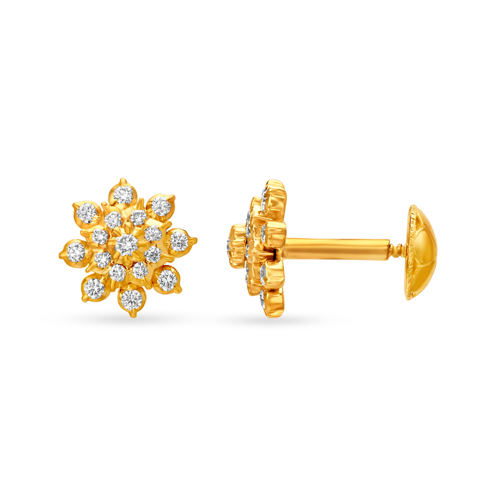 Lustrous 22 Karat Yellow Gold And Diamond Floral Studs
Lustrous 22 Karat Yellow Gold And Diamond Floral Studs