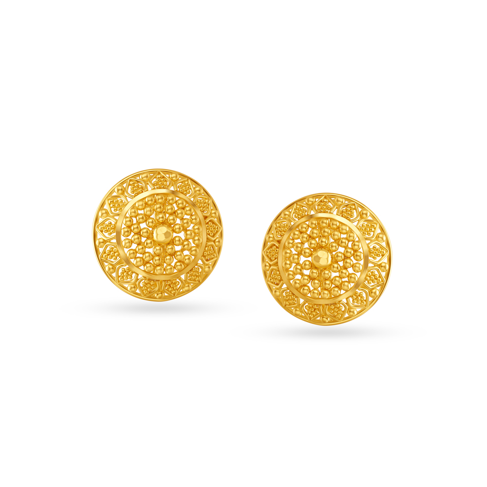 Modern Rawa Work Stud Earrings