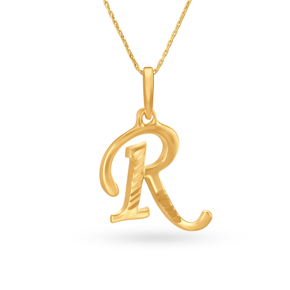 Radiant R Letter Gold Pendant
Radiant R Letter Gold Pendant