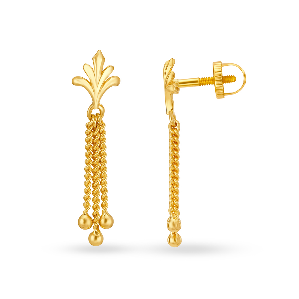 Captivating 22 Karat Yellow Gold Drop Earrings
Captivating 22 Karat Yellow Gold Drop Earrings