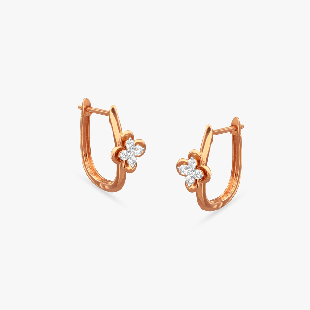 Petite Clover Diamond Hoop Earrings
Petite Clover Diamond Hoop Earrings