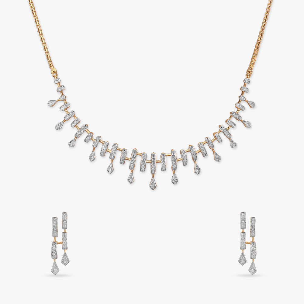 Radiant Rhythm Diamond Necklace Set
Radiant Rhythm Diamond Necklace Set
