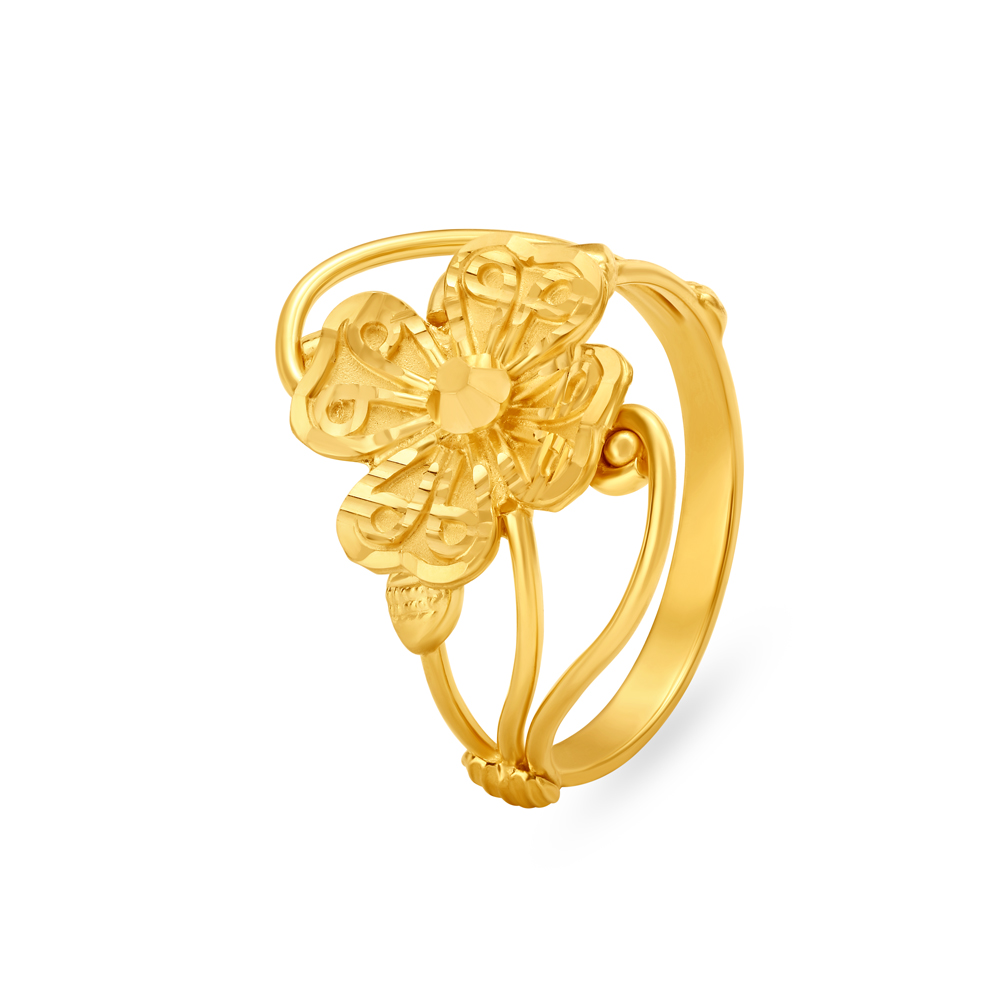 Floral Motif Gold Finger Ring
Floral Motif Gold Finger Ring