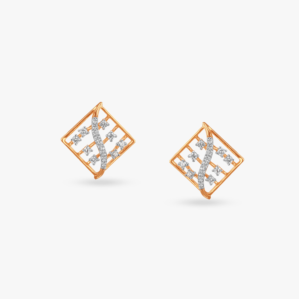 Geometric Grace Diamond Stud Earrings
Geometric Grace Diamond Stud Earrings