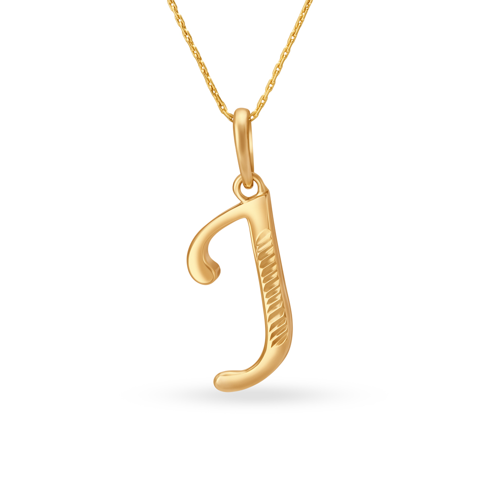 Artistic Typographic Letter J Gold Pendant
Artistic Typographic Letter J Gold Pendant
