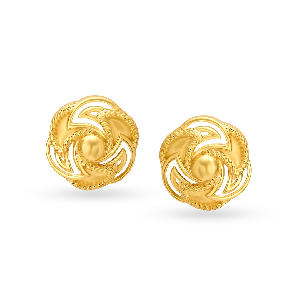Hypnotic Gold Stud Earrings
Hypnotic Gold Stud Earrings
