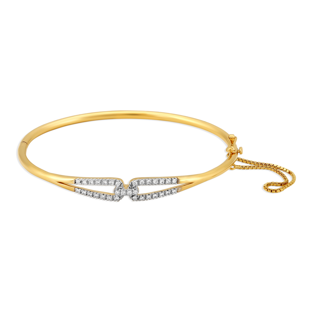 Classy Gold and Diamond Bangle
Classy Gold and Diamond Bangle