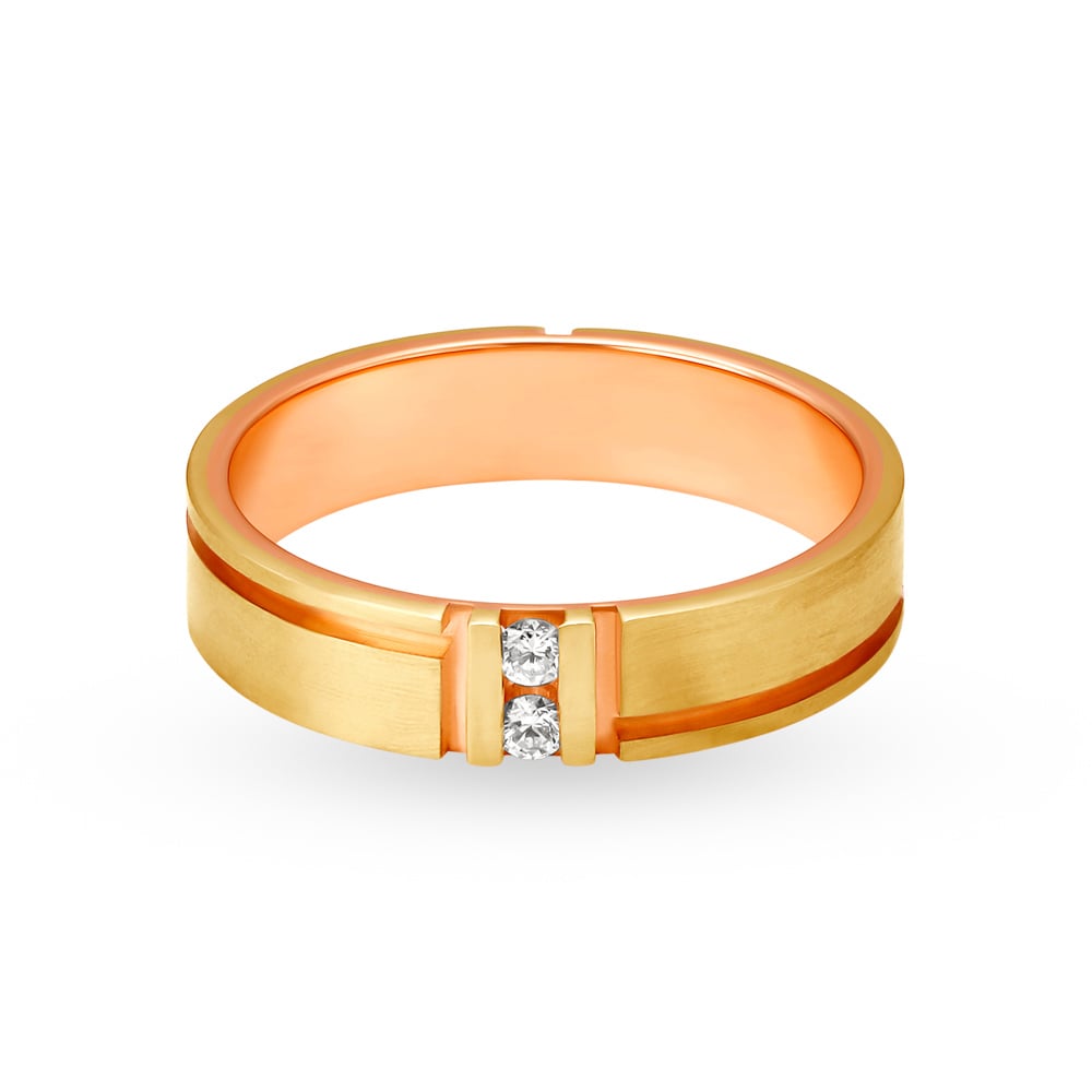 Twin Tone Diamond Men's Finger Ring
Twin Tone Diamond Men's Finger Ring