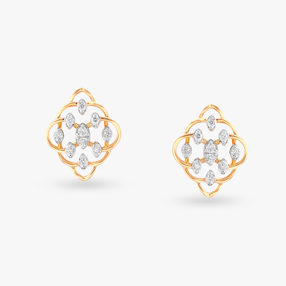 Enticing Floral Diamond Stud Earrings
Enticing Floral Diamond Stud Earrings