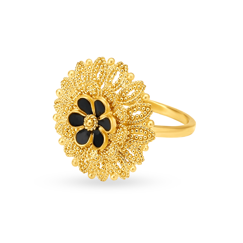 Elaborate 22 Karat Yellow Gold Ring With Beadwork
Elaborate 22 Karat Yellow Gold Ring With Beadwork