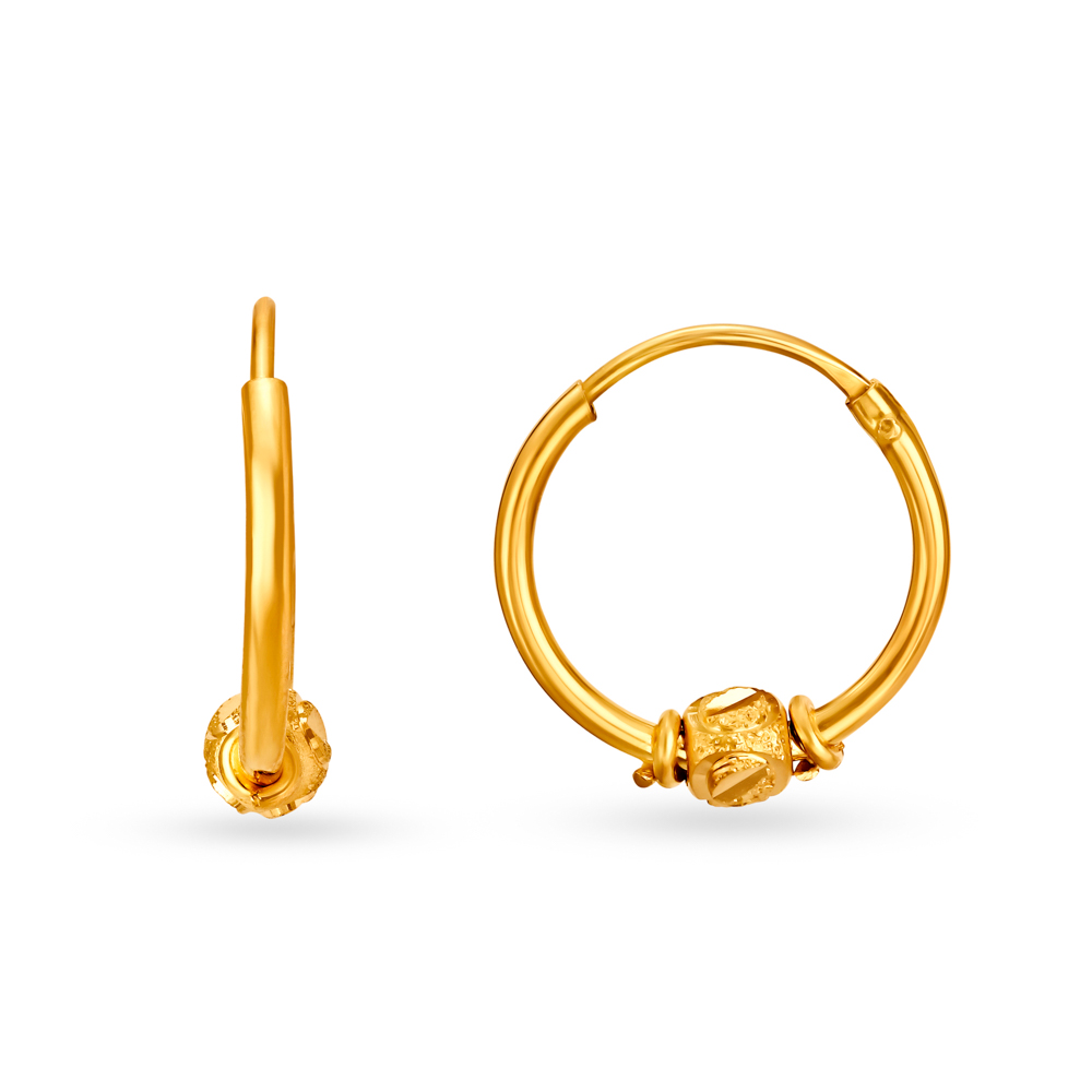 Dainty Beaded Gold Hoop Earrings
Dainty Beaded Gold Hoop Earrings