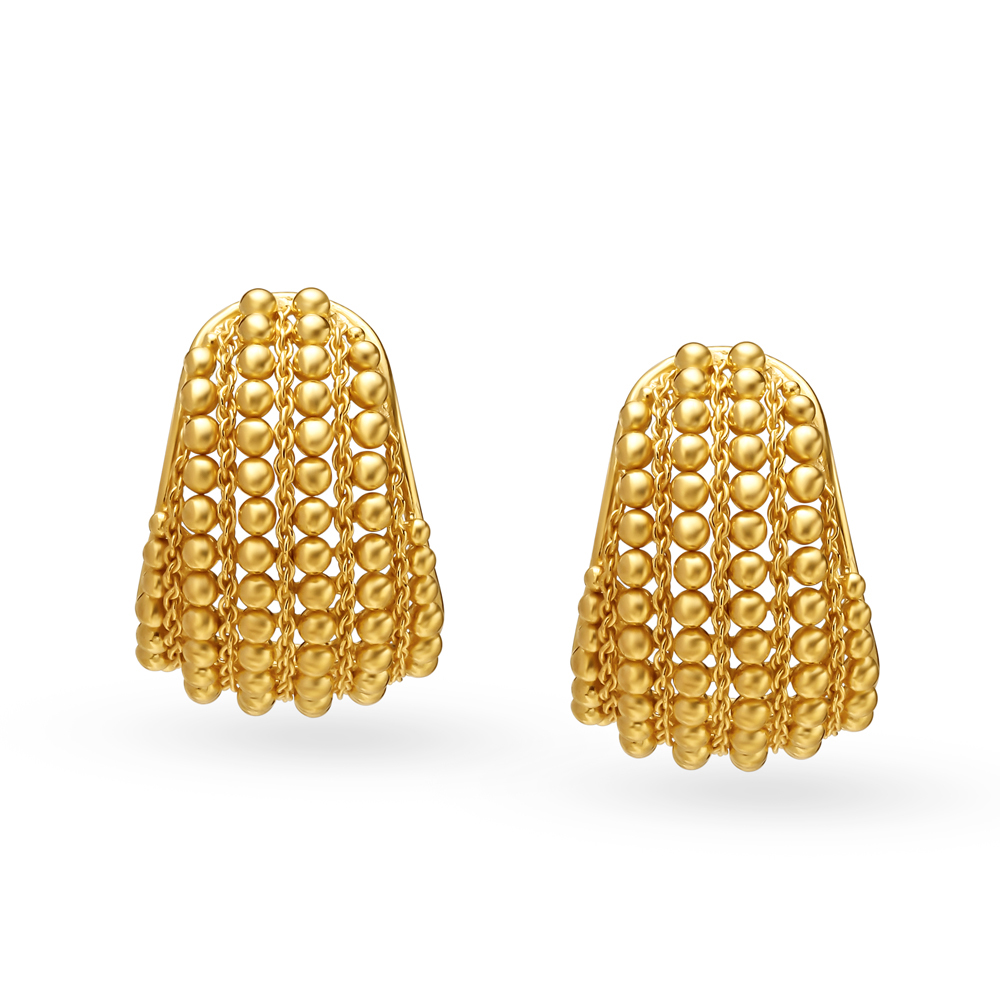 Breathtaking Rawa Work Gold Stud Earrings
Breathtaking Rawa Work Gold Stud Earrings
