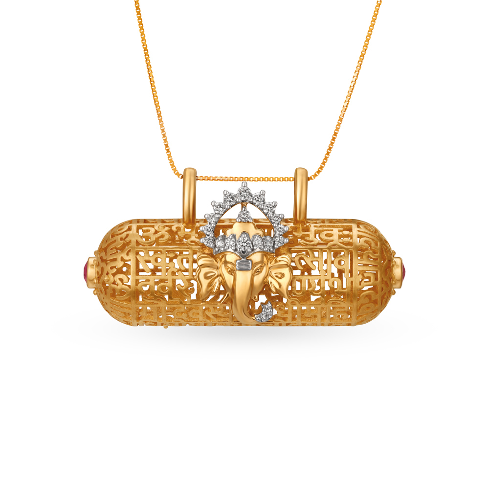 Lord Ganesh mantra pendant
Lord Ganesh mantra pendant