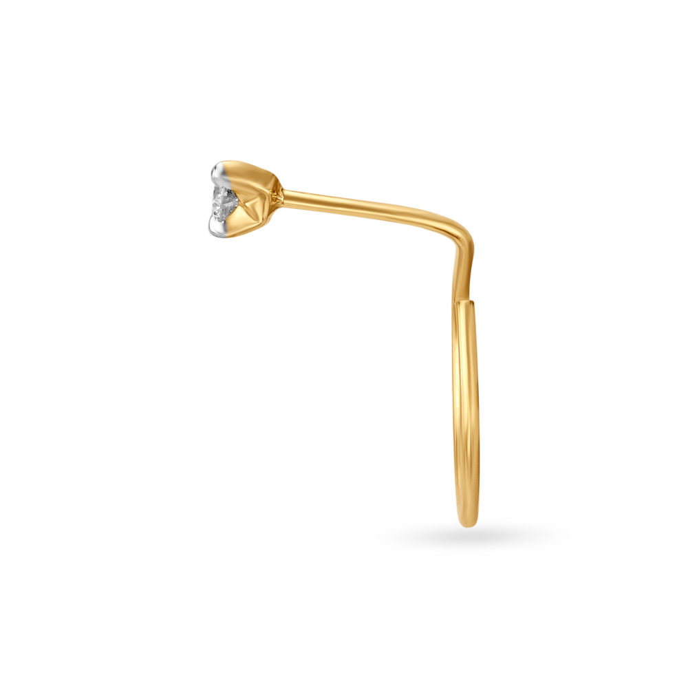 Classy Gold and Diamond Nose Pin
Classy Gold and Diamond Nose Pin