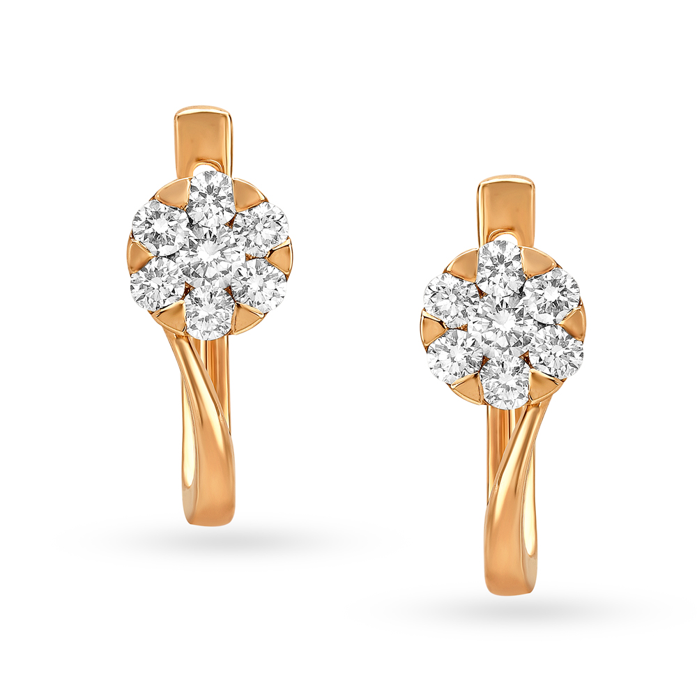 Delightful 18 Karat Rose Gold And Diamond Floral Hoops
Delightful 18 Karat Rose Gold And Diamond Floral Hoops