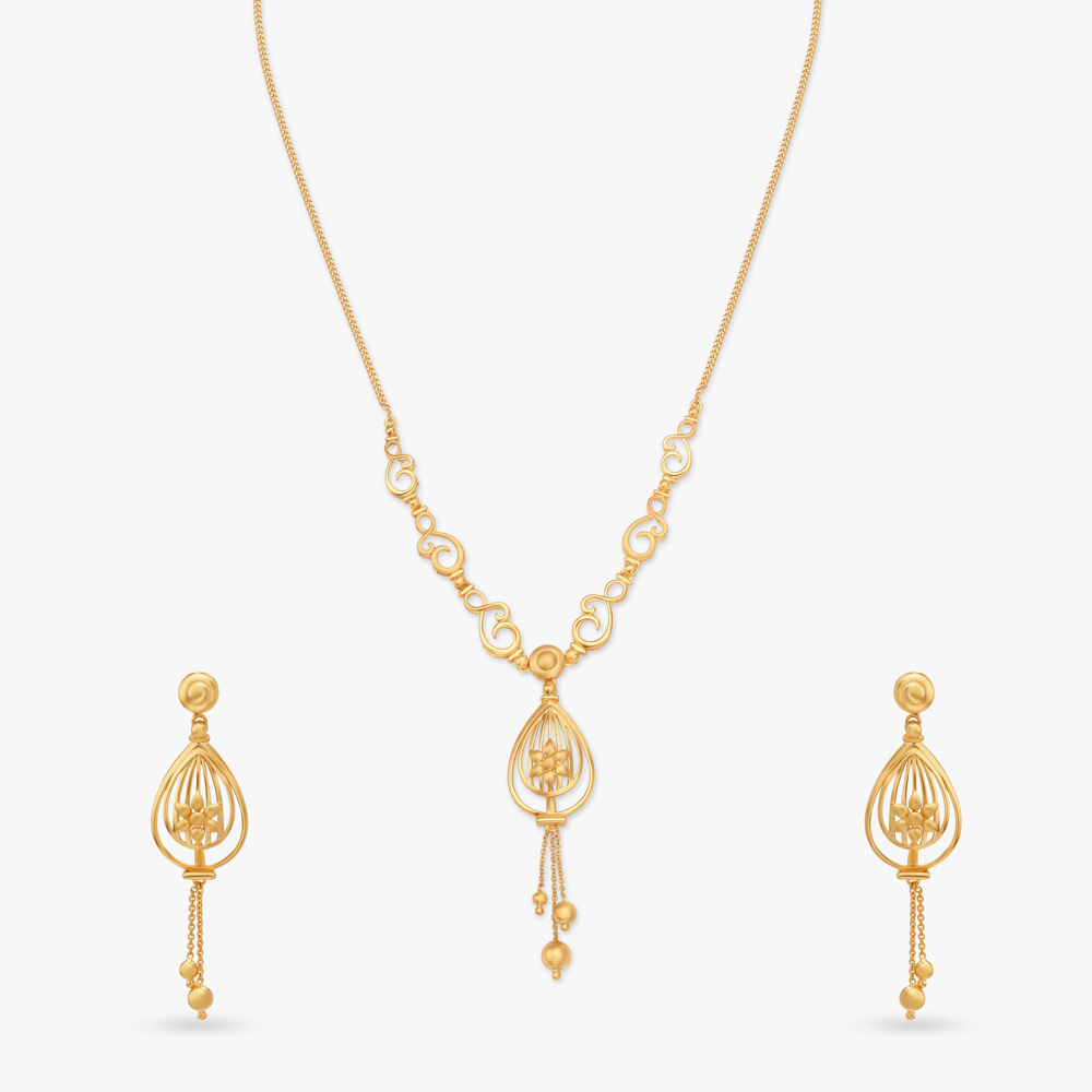 Flowery Drop Necklace Set
Flowery Drop Necklace Set