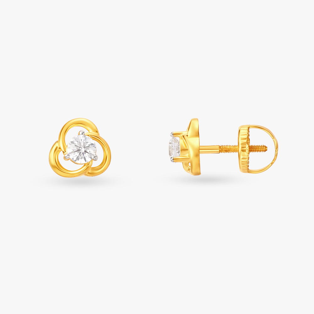Luminous Twist Gold Stud Earrings
Luminous Twist Gold Stud Earrings
