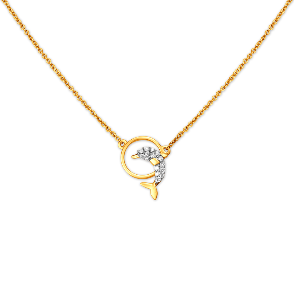 Dolphin Diamond Pendant with Chain for Kids
Dolphin Diamond Pendant with Chain for Kids