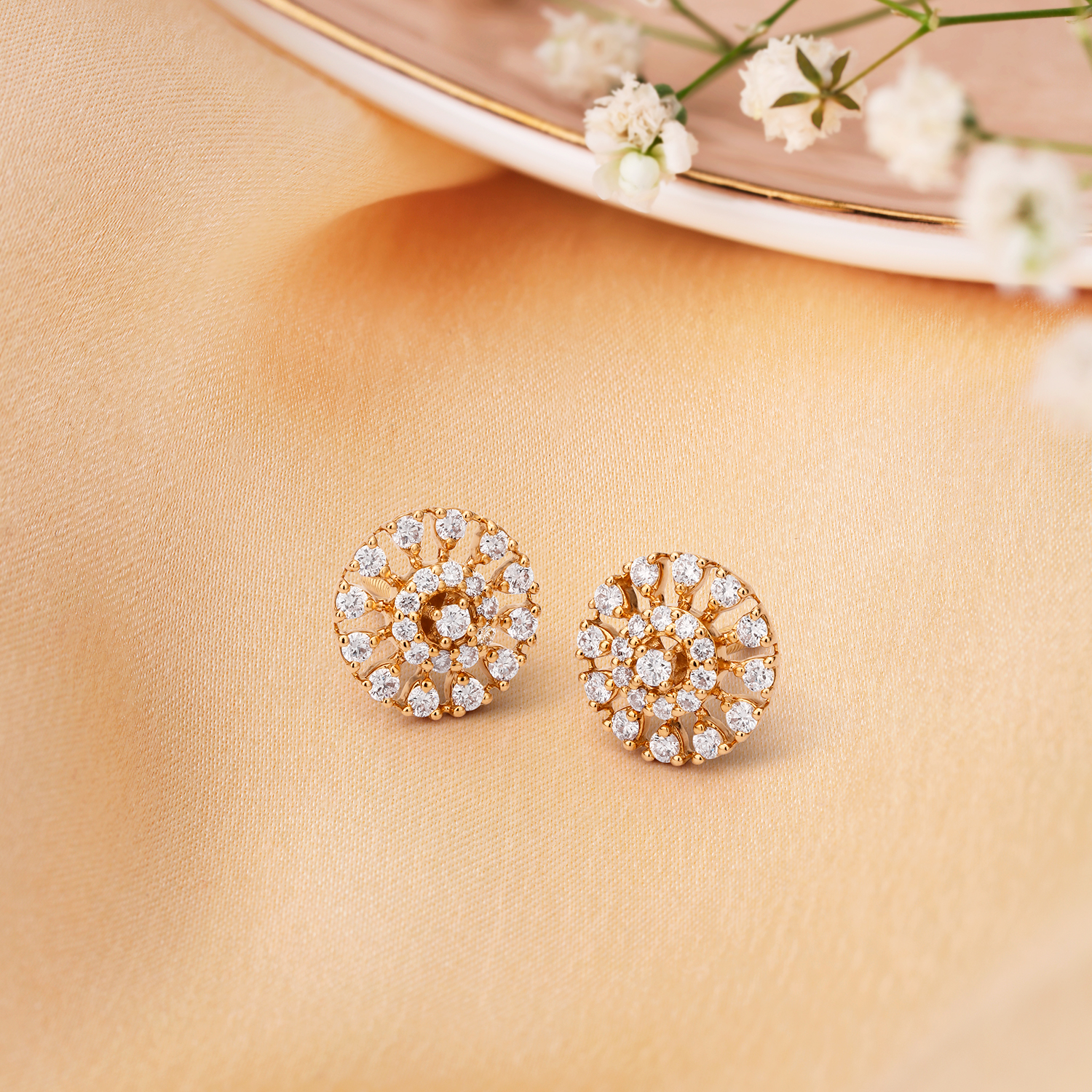 Endearing Button Shaped Diamond Stud Earrings
Endearing Button Shaped Diamond Stud Earrings
