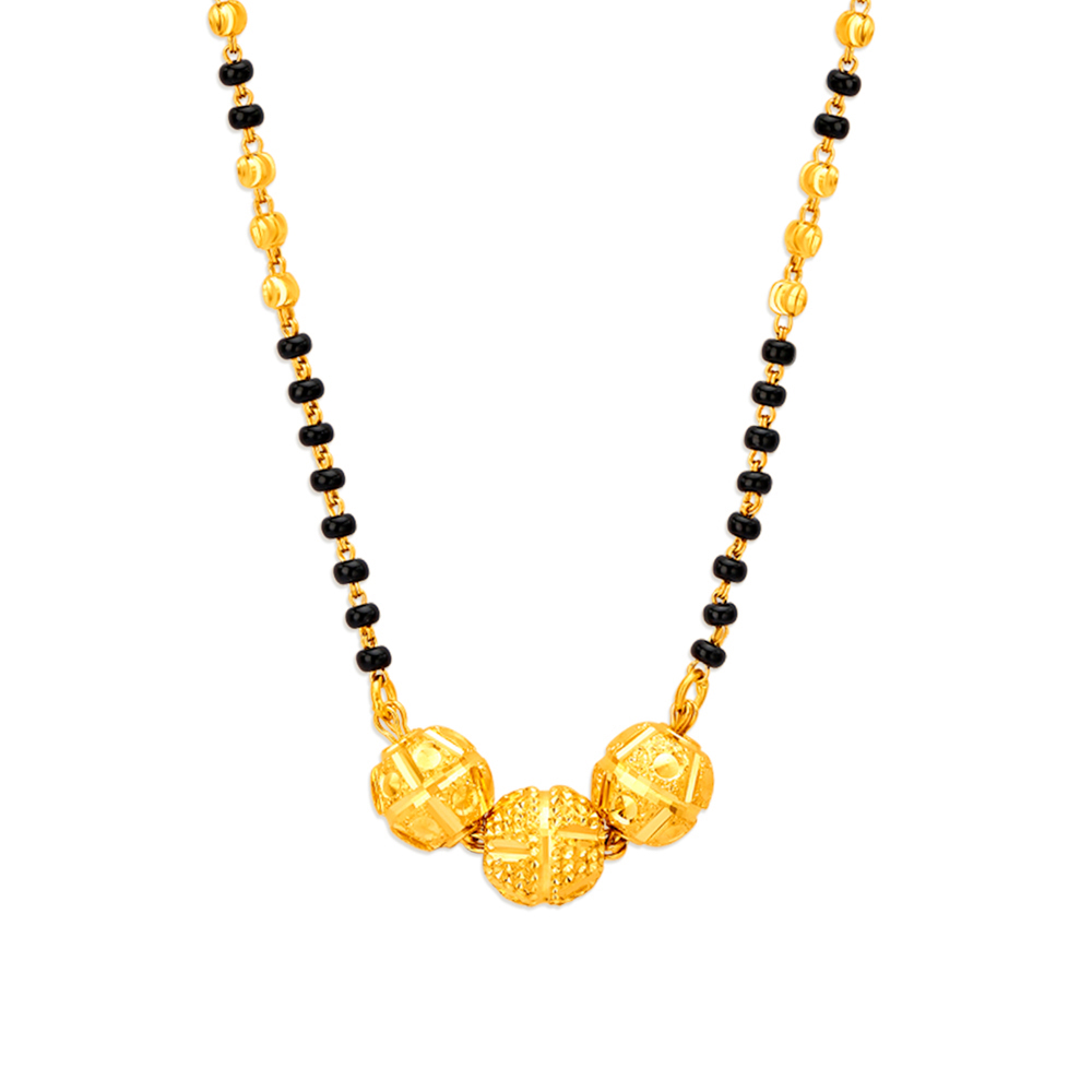 Carved Sphere Gold Mangalsutra
Carved Sphere Gold Mangalsutra