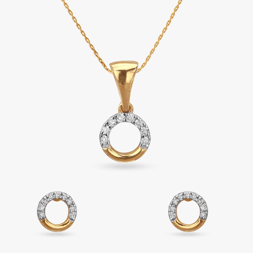 Twinkle Rounds Diamond Pendant and Earrings Set for Kids
Twinkle Rounds Diamond Pendant and Earrings Set for Kids