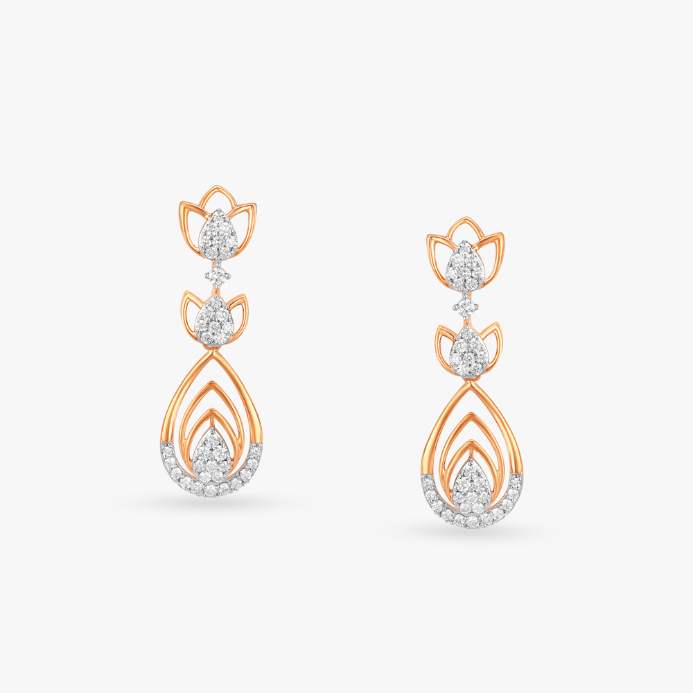 Graceful Raindrop Diamond Drop Earrings
Graceful Raindrop Diamond Drop Earrings