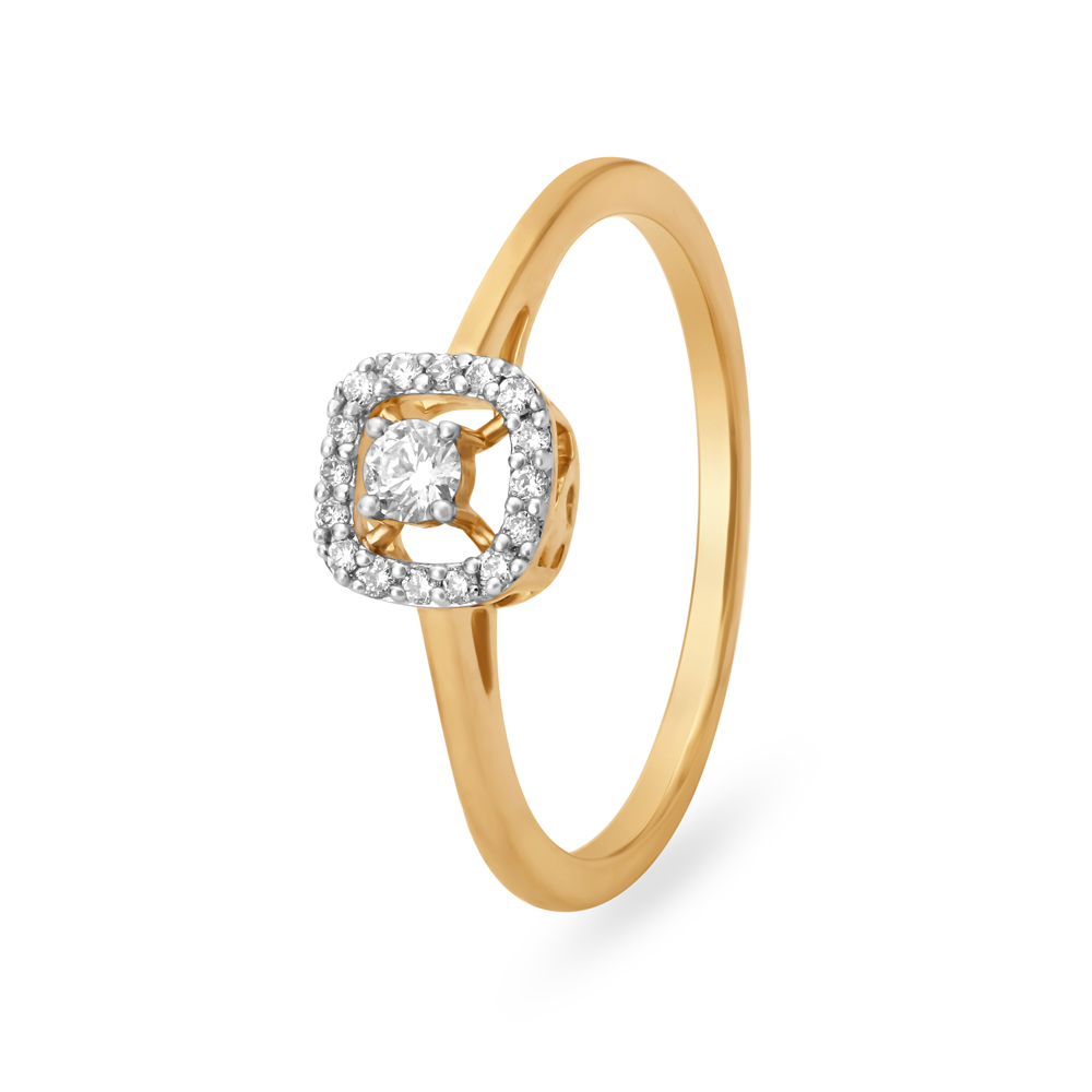 Stately Gold and Diamond Finger Ring
Stately Gold and Diamond Finger Ring