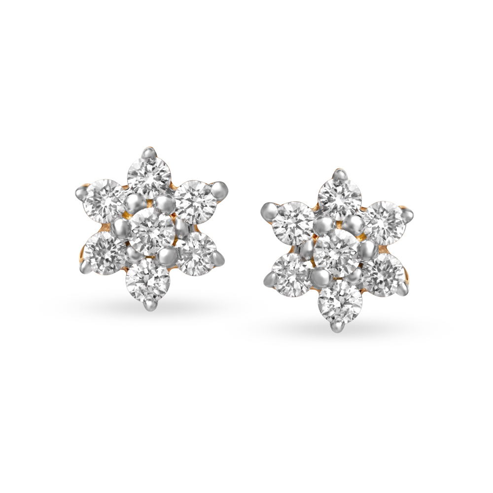 Sassy Snowflake Gold and Diamond Stud Earrings
Sassy Snowflake Gold and Diamond Stud Earrings