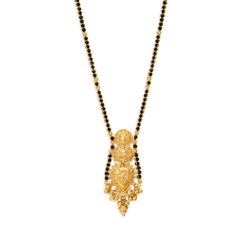 Regal Yellow Gold Beaded Mangalsutra
Regal Yellow Gold Beaded Mangalsutra