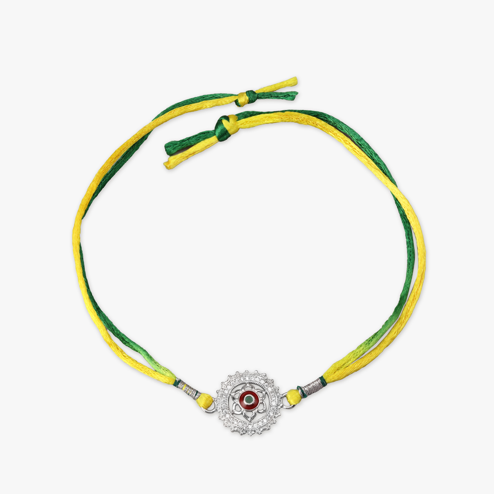 Blooming Bond Silver Rakhi