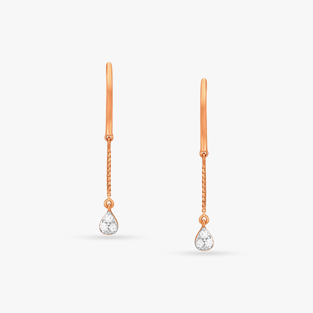Luxe Sleek Diamond Drop Earrings
Luxe Sleek Diamond Drop Earrings