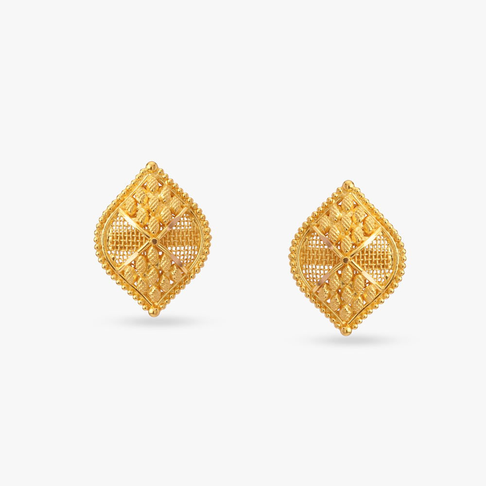 Enigma Gold Stud Earrings
Enigma Gold Stud Earrings