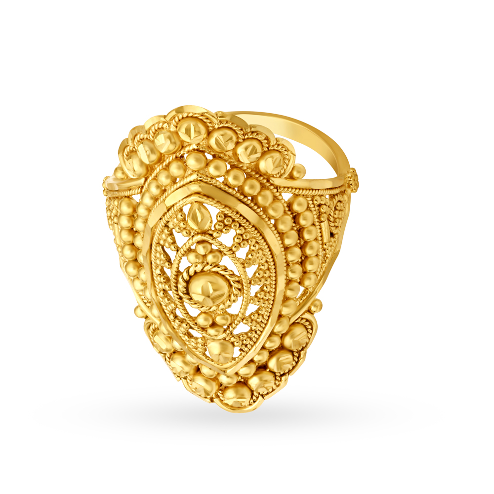 Intriguing 22 Karat Yelow Gold Boat Finger Ring
Intriguing 22 Karat Yelow Gold Boat Finger Ring