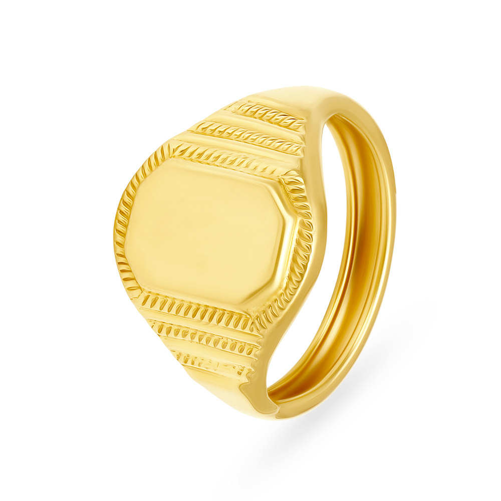 Sublime 22 Karat Yellow Gold Octagon Finger Ring
Sublime 22 Karat Yellow Gold Octagon Finger Ring