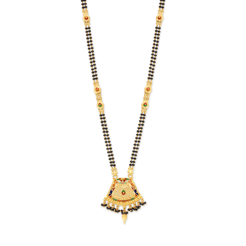 Winsome Trapezoid Mangalsutra
Winsome Trapezoid Mangalsutra