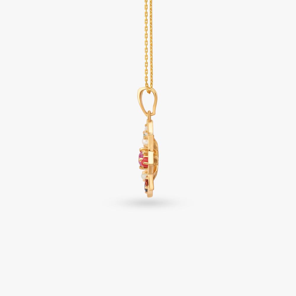 Regal Navaratna Diamond Pendant
Regal Navaratna Diamond Pendant